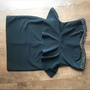 Forever21 black studded dress peplum waist